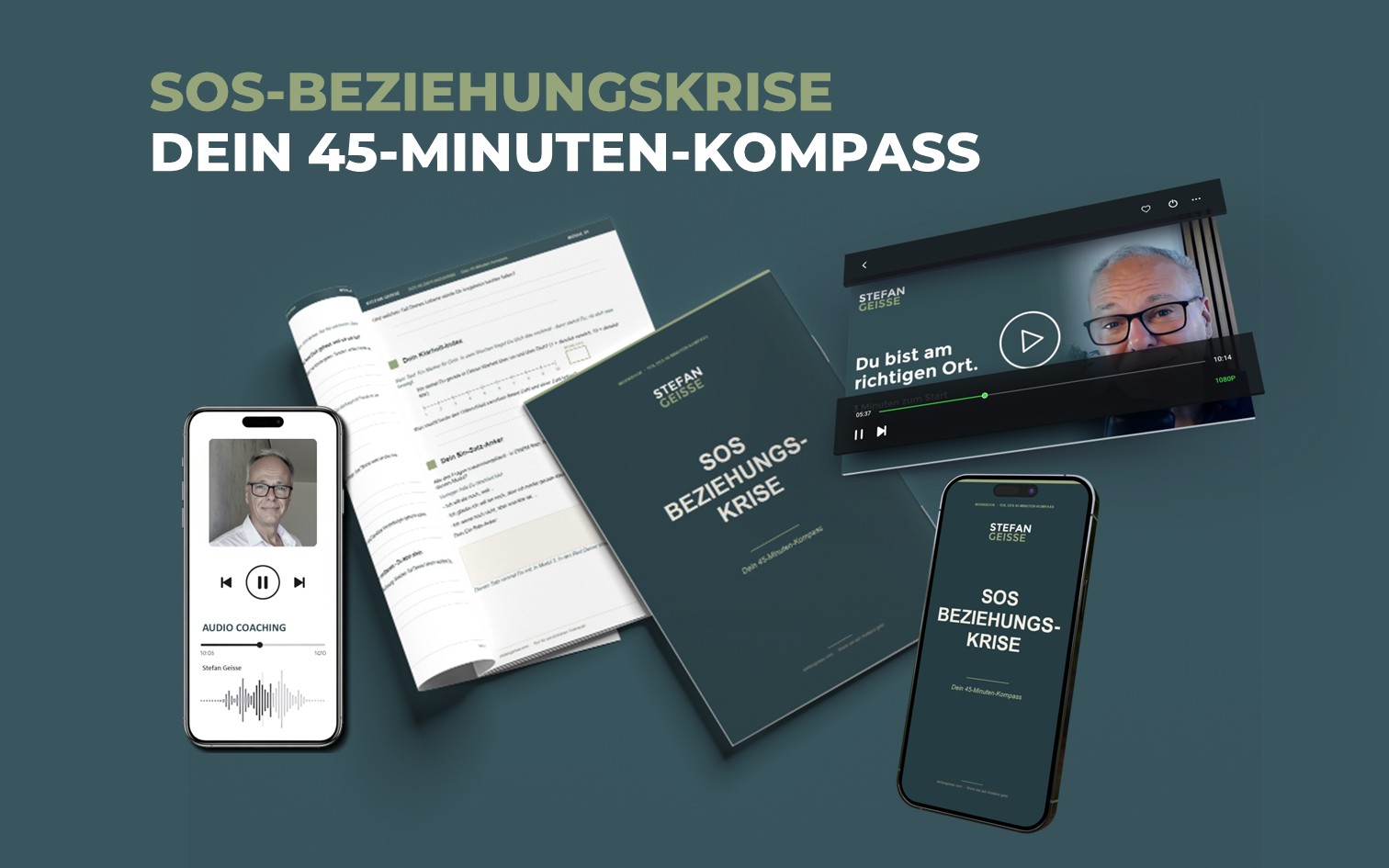 SOS Beziehungskrise · Dein 45-Minuten-Kompass — Gesamt-Übersicht